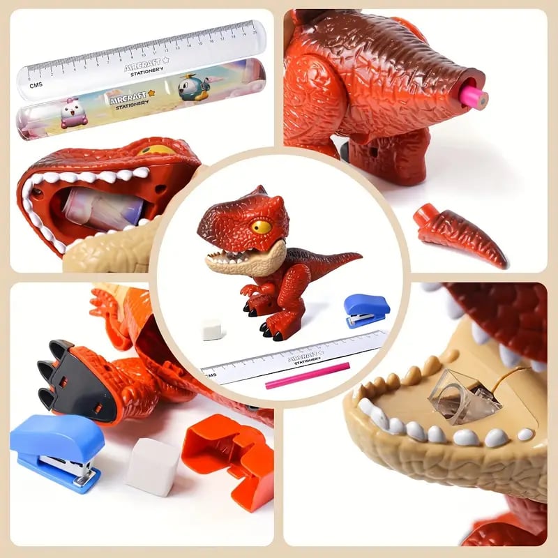 (💦SUMMER HOT SALE- 49% OFF💦)🦖🦖5-in-1 Dinosaur Stationery Set 🎉 GET EXTRA 10% OFF