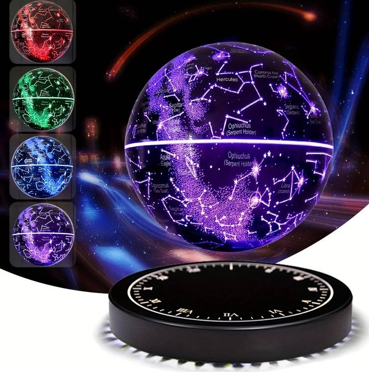 Anti-gravity black technology magnetic levitation night light Creative LED star ball Christmas gift