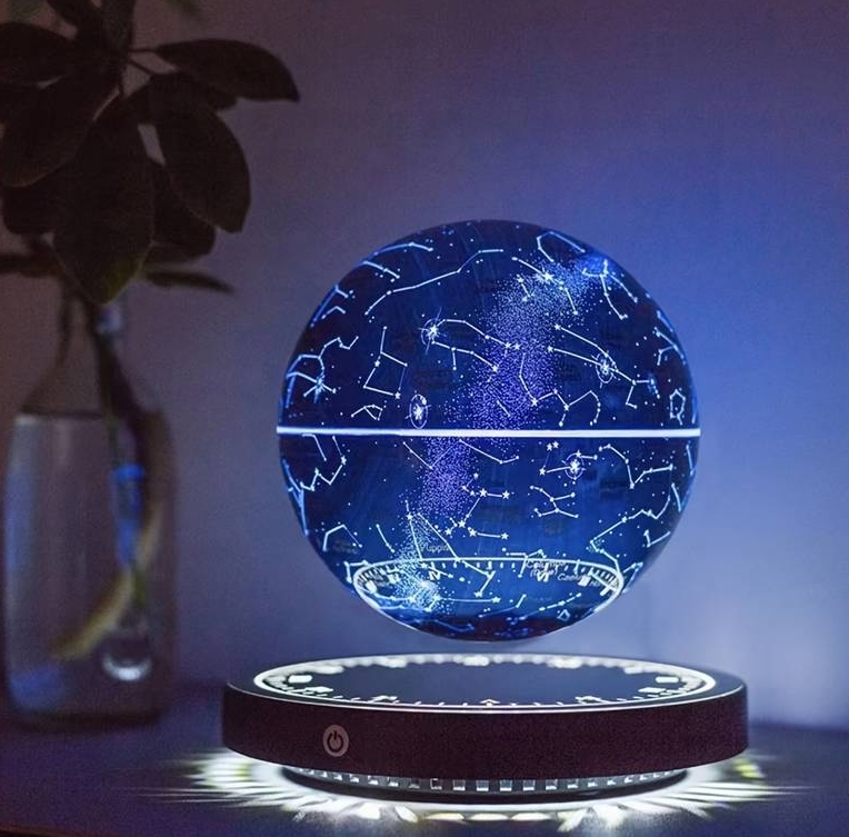 Anti-gravity black technology magnetic levitation night light Creative LED star ball Christmas gift