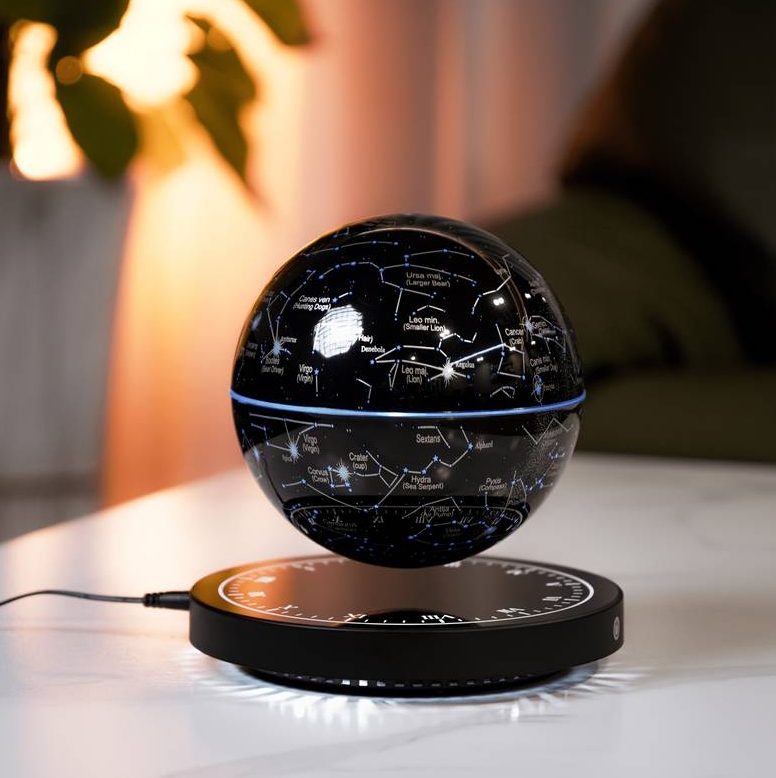 Anti-gravity black technology magnetic levitation night light Creative LED star ball Christmas gift