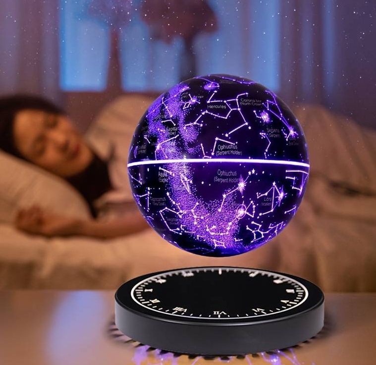 Anti-gravity black technology magnetic levitation night light Creative LED star ball Christmas gift